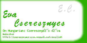 eva cseresznyes business card